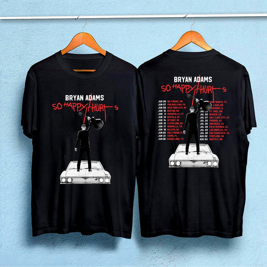 Bryan Adams Music Shirt, Vintage 90s So Happy It Hurts Tour 2023 Shirt