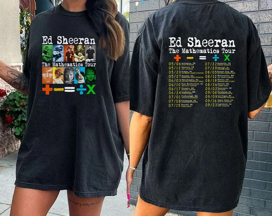 Ed Shee The Mathematics Tou Shirt, 2023 Ed Shee Concert Tee, Ed Shee