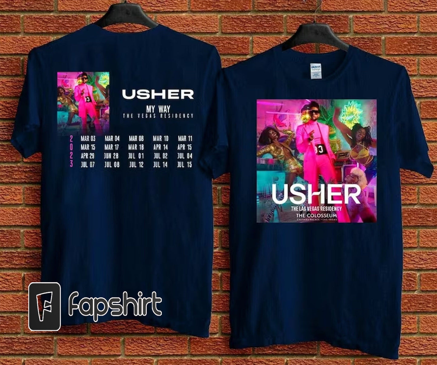 2023 Usher My Way The Vegas Residency Tour Shirt, Usher RnB Music Concert 2023 Shirt