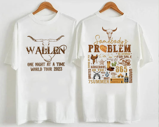 Western Wallen Western Vintage Shirt, Wallen Western World Tour 2023 Dates T-Shirt