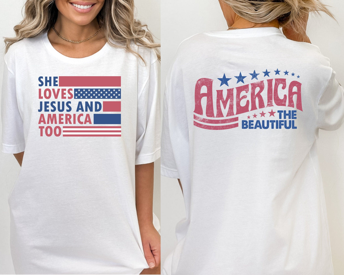 She Loves Jesus And America Too Shirt Happy 4th of July Shirt