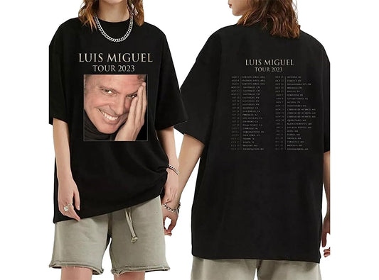 Lu%is Mig%uel Tour 2023 Double Sided T-Shirts, Lu%is