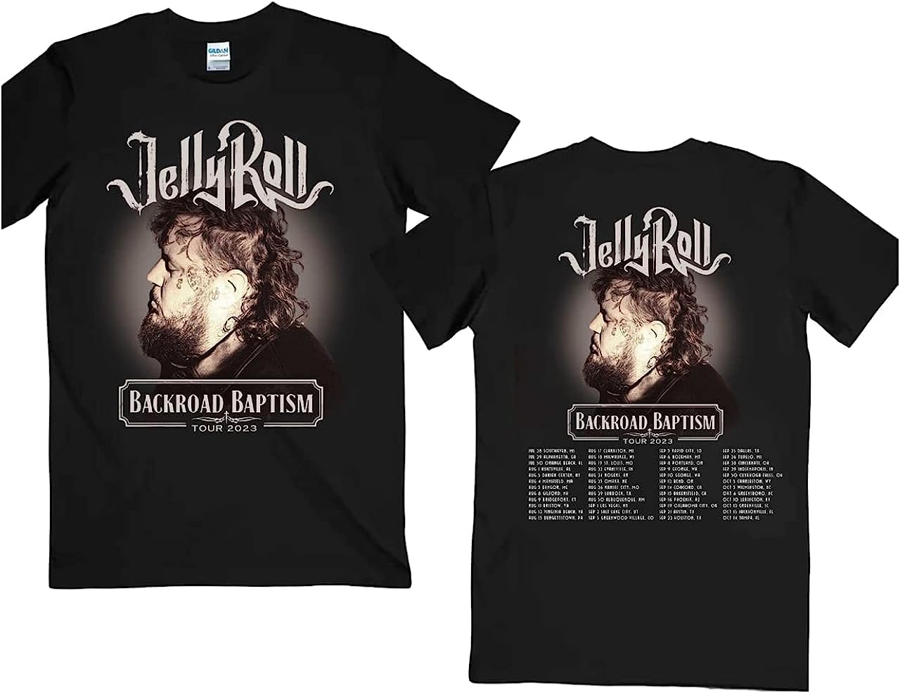 Jelly Roll 2023 Tour Shirt, Jelly Roll Backroad BaptISM 2023 Tour Merch
