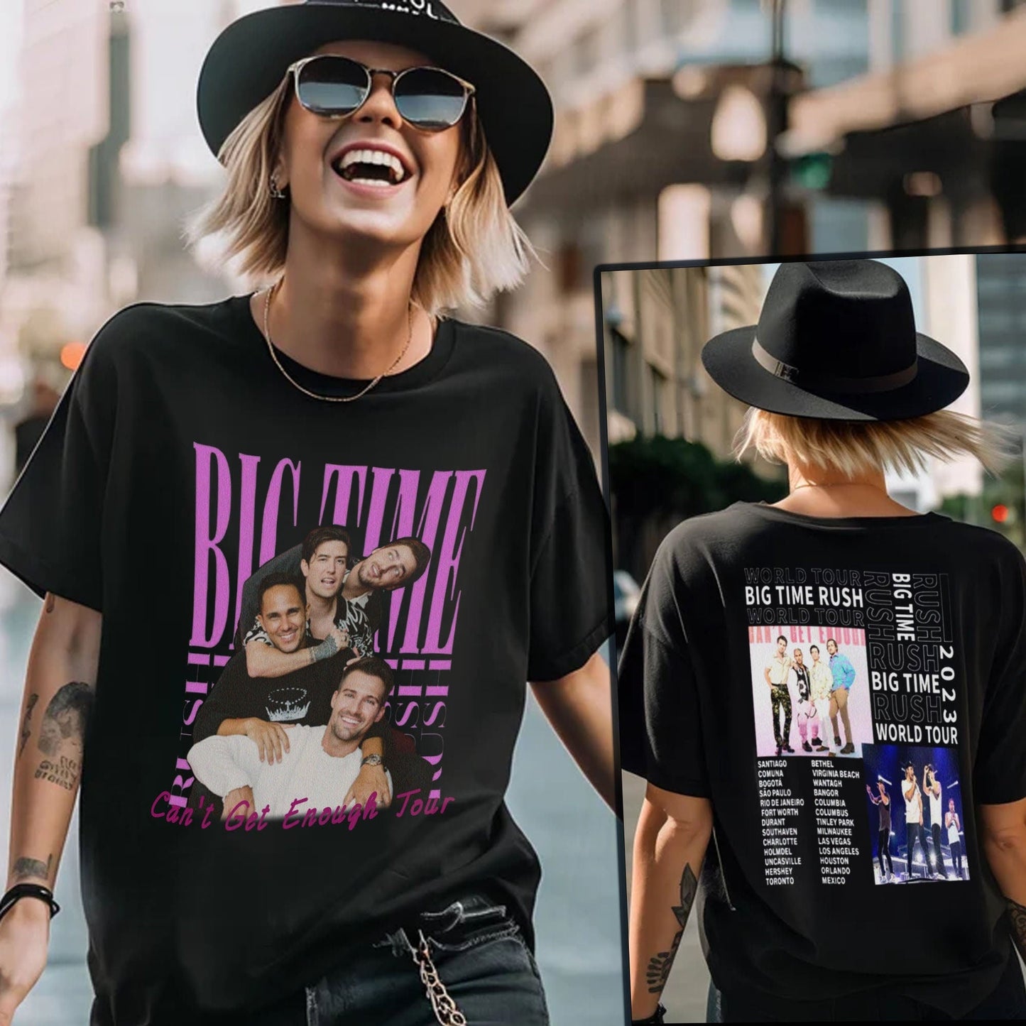 Big Time Rush Music Shirt, Merch Vintage Can't Get Enough Tour 2023