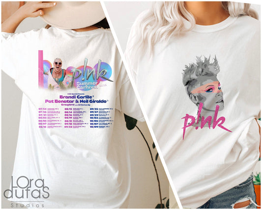 P!nk Summer Carnival 2023 bubblegum 2 Side Shirt, P!nk Summer Carnival Tour 2023 Shirt