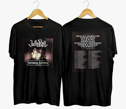 Jelly Roll 2023 Tour 2 Sides Shirt, Jelly Roll Backroad Baptism 2023 Tour Shirt