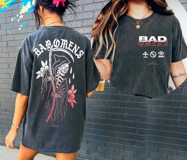 Fade Reaper Tee Bad Omens Shirt, Band Track List 2023 Merch The Concrete Forever Tour 2023 Tee