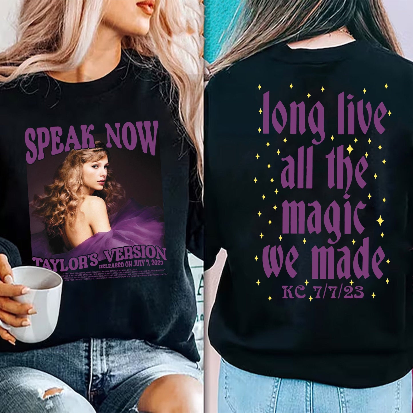 Speak Now Taylo version 2 Sides Shirt, Speak Now Long Live All The Magic We Live Shirt
