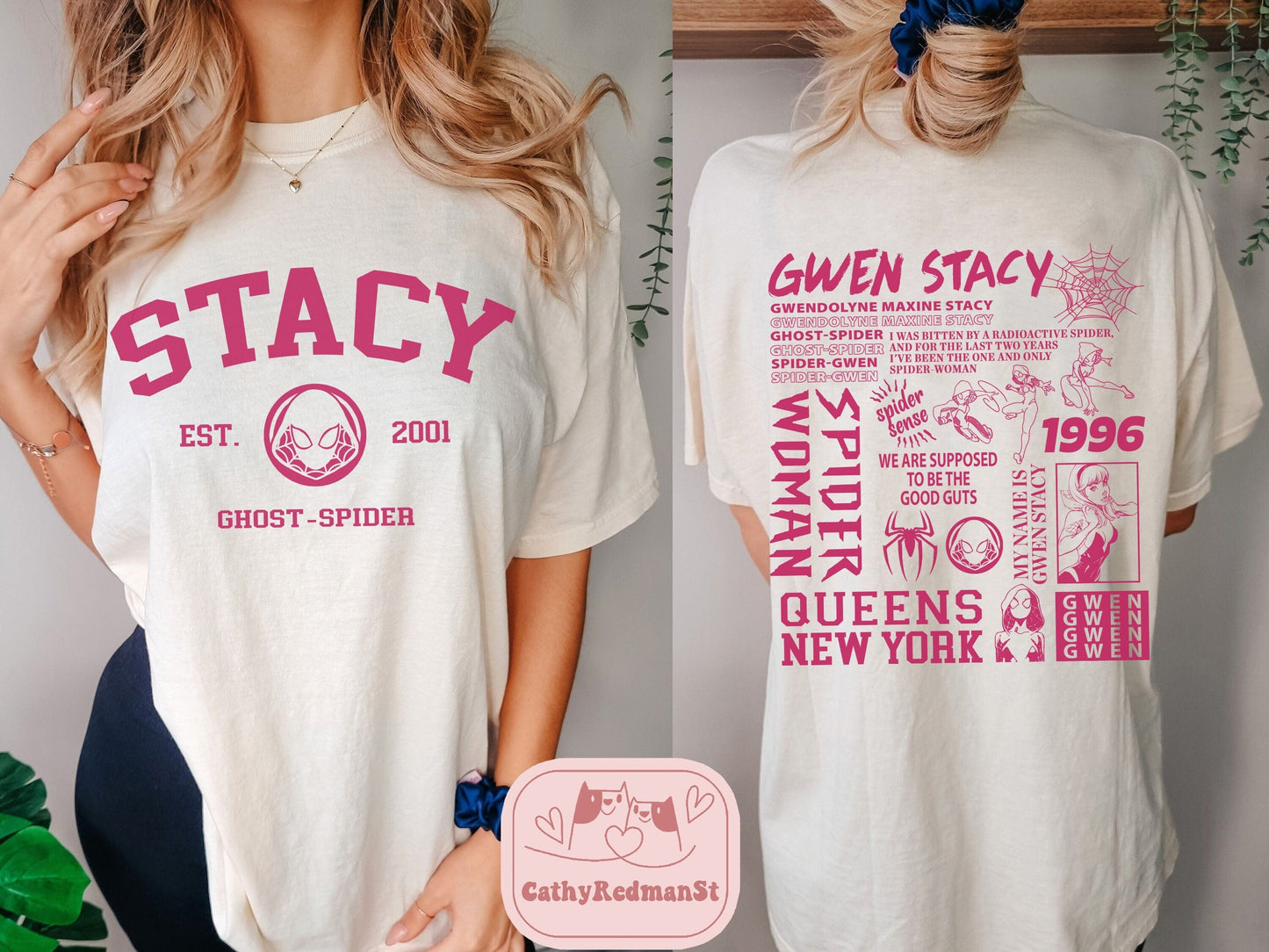 Two-Sided Spider Gwen Shirt, Spider Gwen Comfort Colors Shirt, Gwen Stacy, Across The Spider-Verse shirt