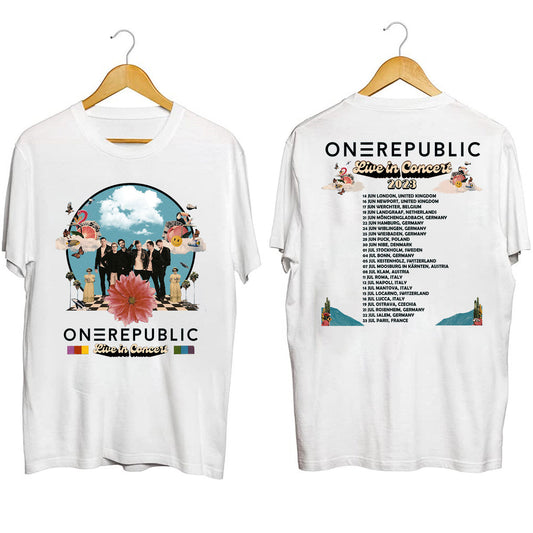 OneRepublic 2023 Europe Tour Shirt, OneRepublic Band Fan Shirt