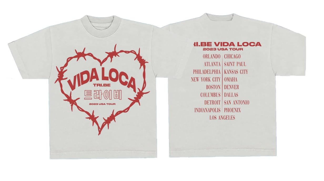 TriBe Shirt, TriBe Vida Loca Heart 2023 USA Tour Shirts Double Side