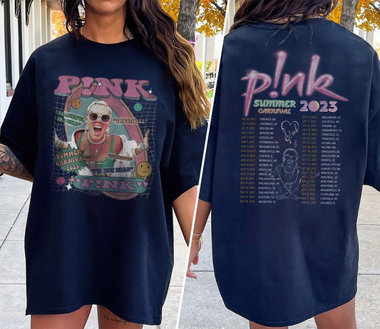 Comfort Colors Pink Music Tour 2023 Shirt,Trustfall Album Vintage Graphic Y2K 90s