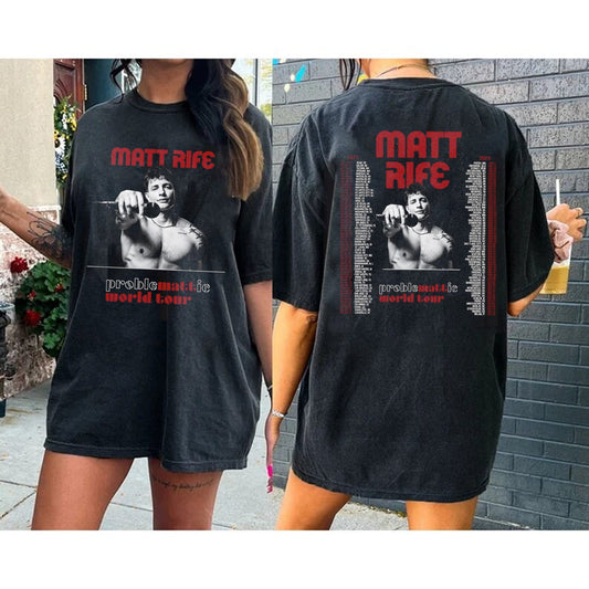2 SIDED Matt Rife World Tour 2023 with Tour Date Shirt