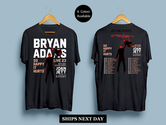 Bryan Adams So Happy It Hurts 2023 Tour T-shirt, Bryan Adams Tour Shirt