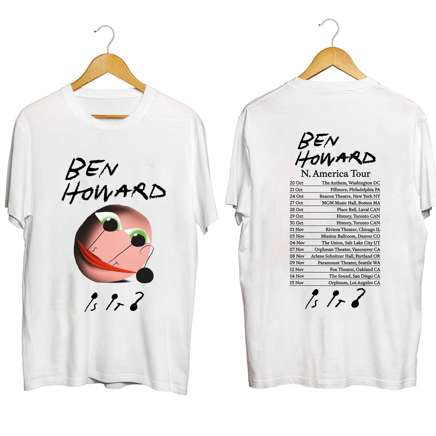 Ben Howard Is It North American 2023 Tour Shirt