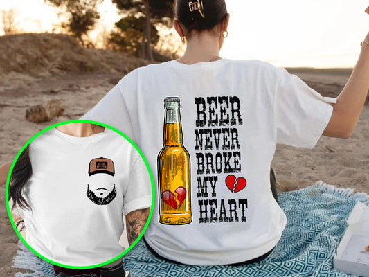 Luke Comb Beer Never Broke My Heart Tour T-shirt 2 Side