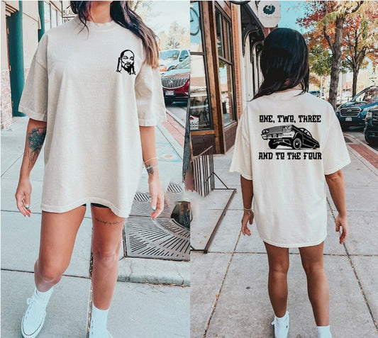 One two three and to the four with pocket shirt, gin and juice