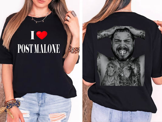 I Love Post Malone Tshirt, Music Concert 2023 Shirt