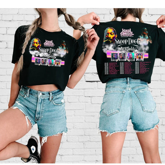 Double Side High School Reunion 2023 Shirt, Snoop Dogg Wiz Khalifa Tour Shirt