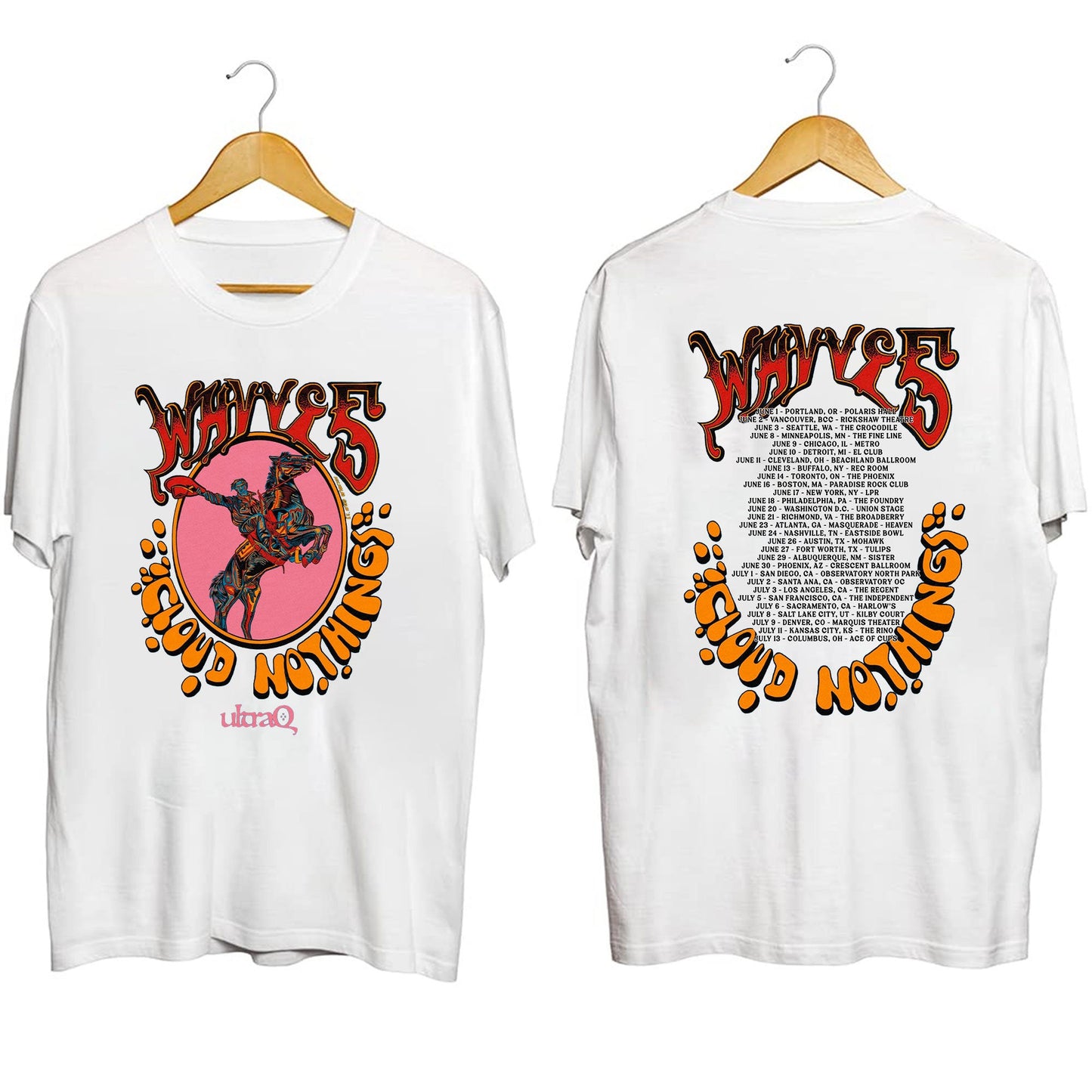 Cloud Nothings & Wavves 2023 Tour T Shirt