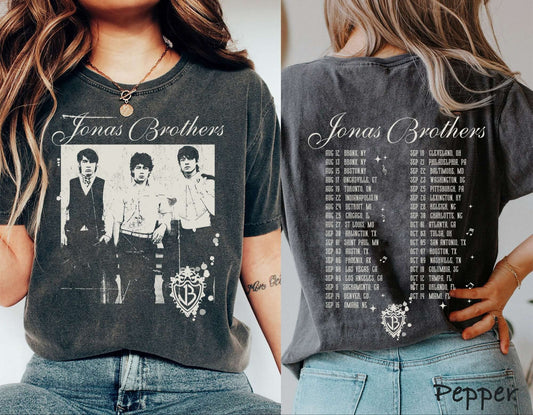 Jonas Brother Shirt, Jonas Brothers Five Albums One Night Tour Tee