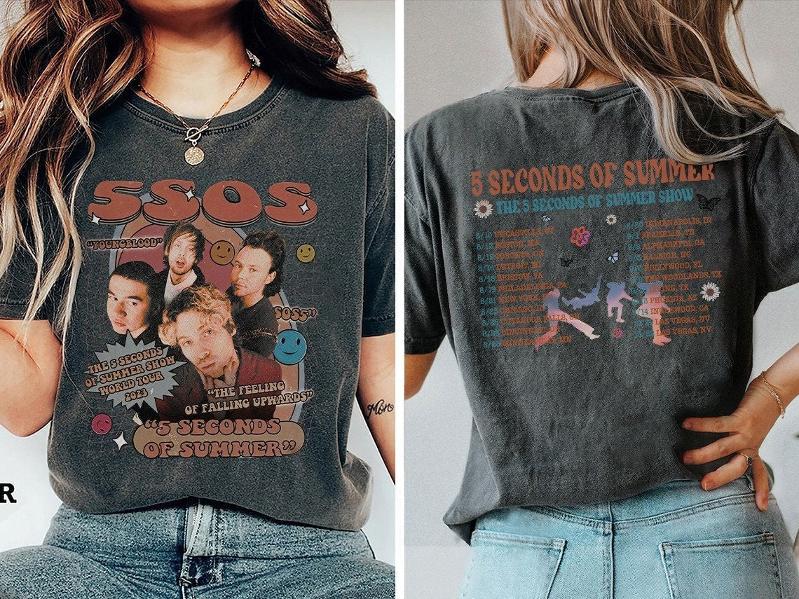 5 Seconds Of Summer Shirt, 5 Seconds of Summer World Tour Shirt
