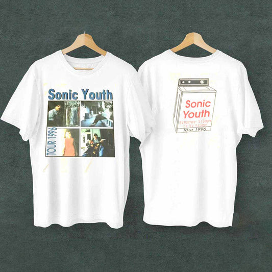 Sonnic Youth 1996 Tour Vintage T-Shirt, Sonnic Youth Rock Band Fans Tshirt