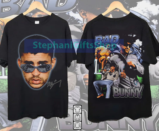 Vintage 90s Bad Bunny Bootleg T-Shirt, Bad Bunny Shirt Double Sided