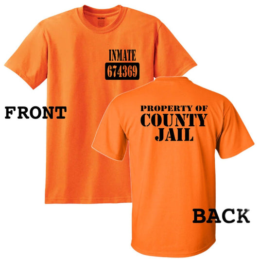 County Jail Inmate Halloween Costume Jail Prison T-Shirt