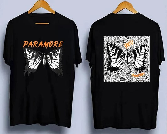Paramode Butterfly Tshirt, Paramore Doodle Art Shirt,Paramode Butterfly Album Shirt, Vintage