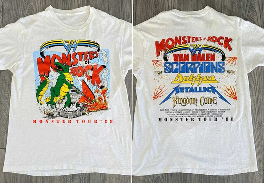 1988 Monsters Of Rock Tour Concert T Shirt