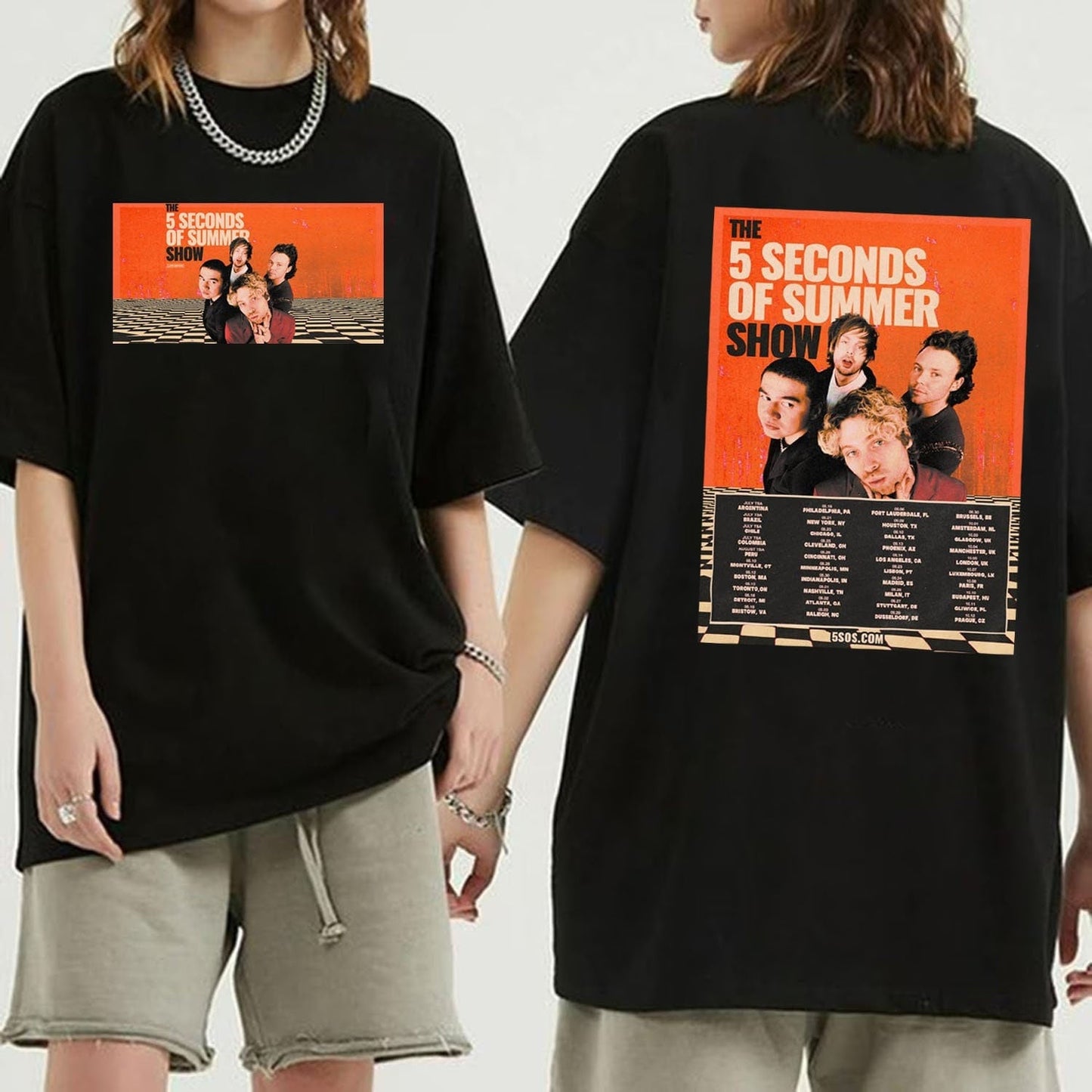 5 Seconds of Summer Shirt, 5SOS Take My Hand Tour T Shirt