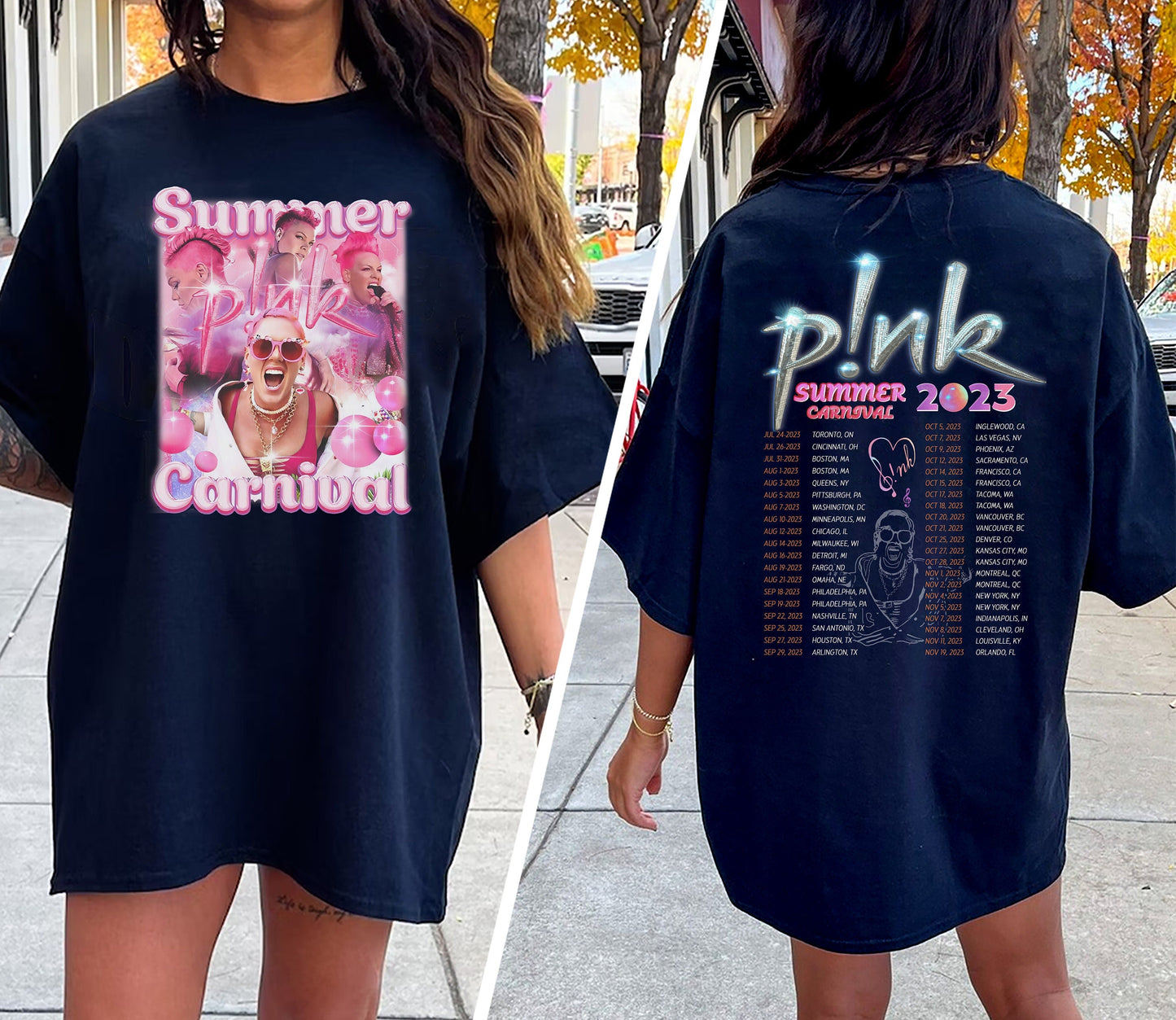 Pink Summer Carnival 2023 Tour Shirt, Pink Music Shirt, Trustfall Album Vintage 2023 Summer Carnival Tour Shirt