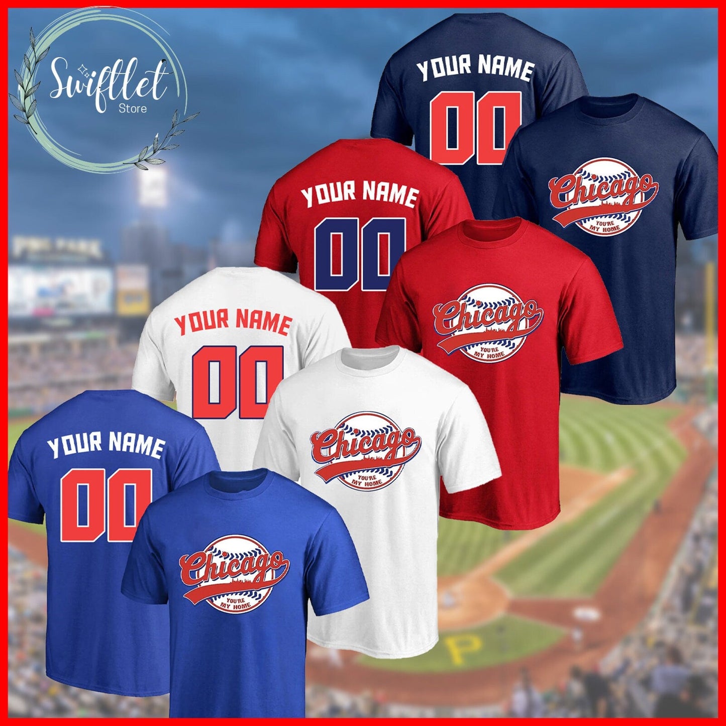 Personalized Chicago Baseball Team Shirt