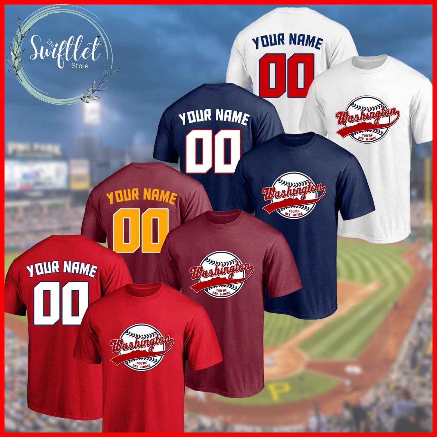 Custom Shirt, Personalized Washington Team Shirt