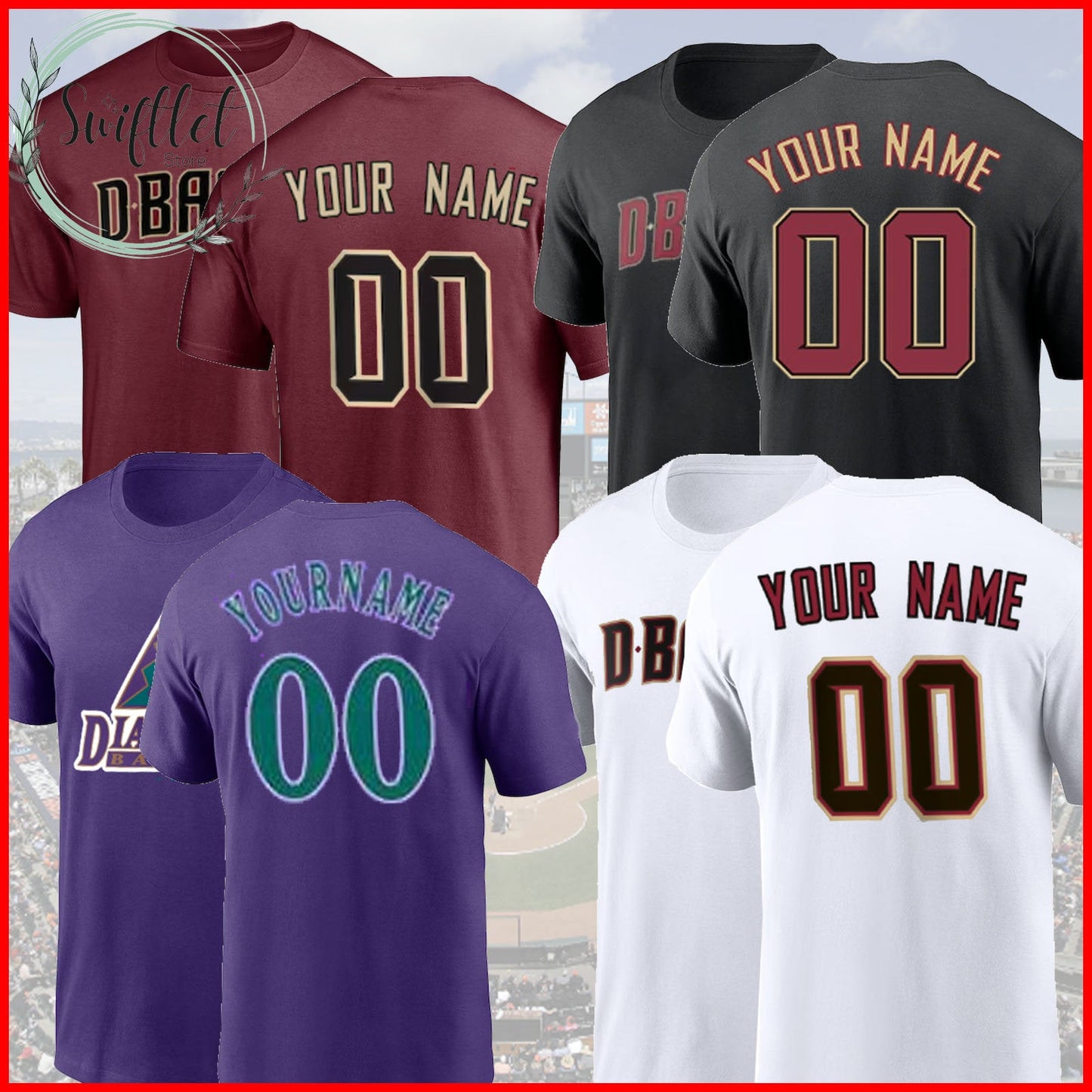 Personalized Arizonna Baseball Team Shirt