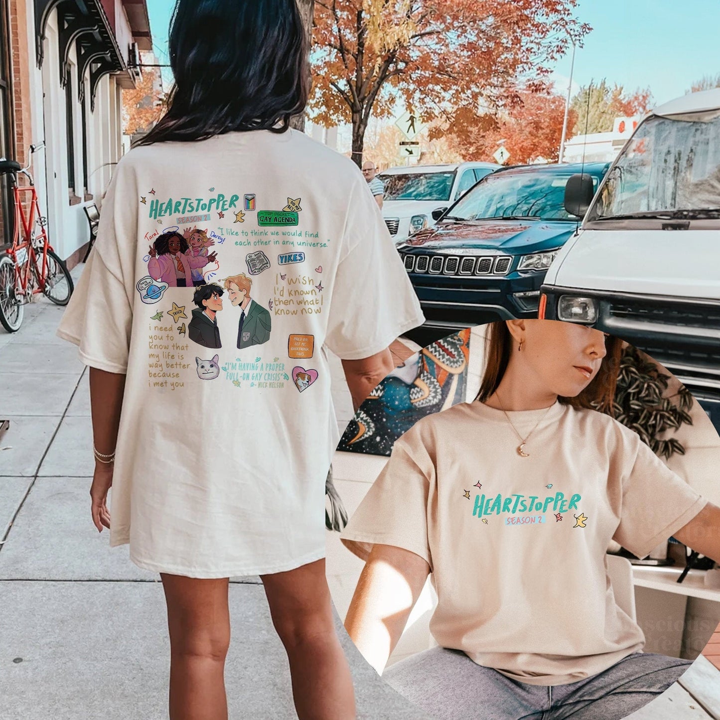 Heartstopper Season 2 Shirt, Nick and Charlie, Heartstopper Leaves, Pride