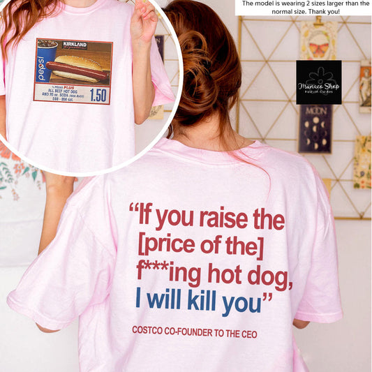 Vinatge Costco Hot Dog & Soda Combo 2 Sides Graphic Unisex Shirt