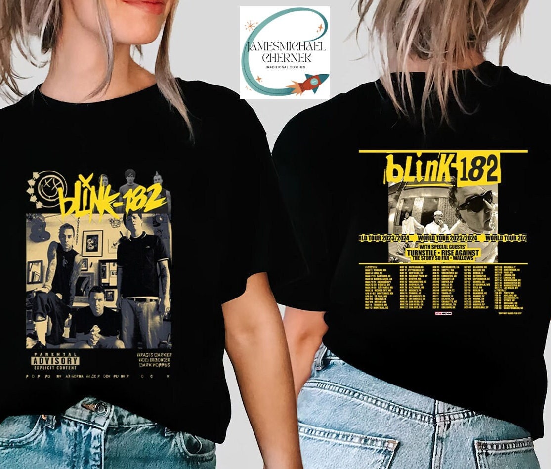 B182 The World Tour 2023 2024 T-Shirt, B182 Rock And Roll Concert TShirt