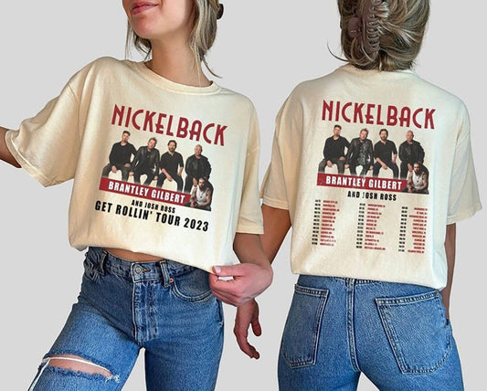 Nickelback Band Music Shirt, Nickleback Get Rollin 2023 Tour Shirt
