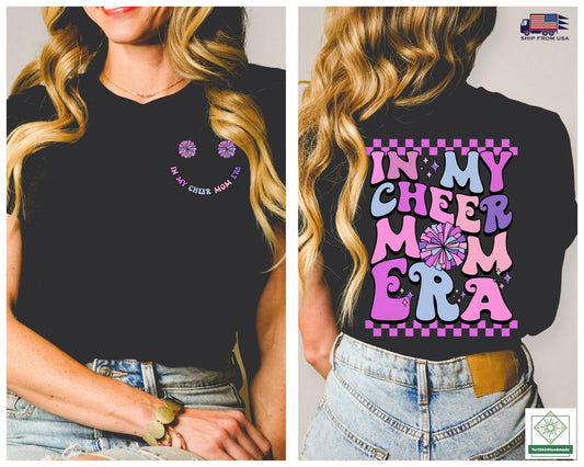 In My Cheer Mom Era Shirt, Cheer Mama Tshirt, Cheerleader tshirt, Funny Mom Cheerleading Tee