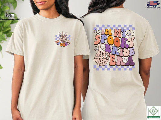 In My Spooky Bride Era Shirt, Halloween Bride Tshirt, Bachelorette Party tshirt, Engagement Gift
