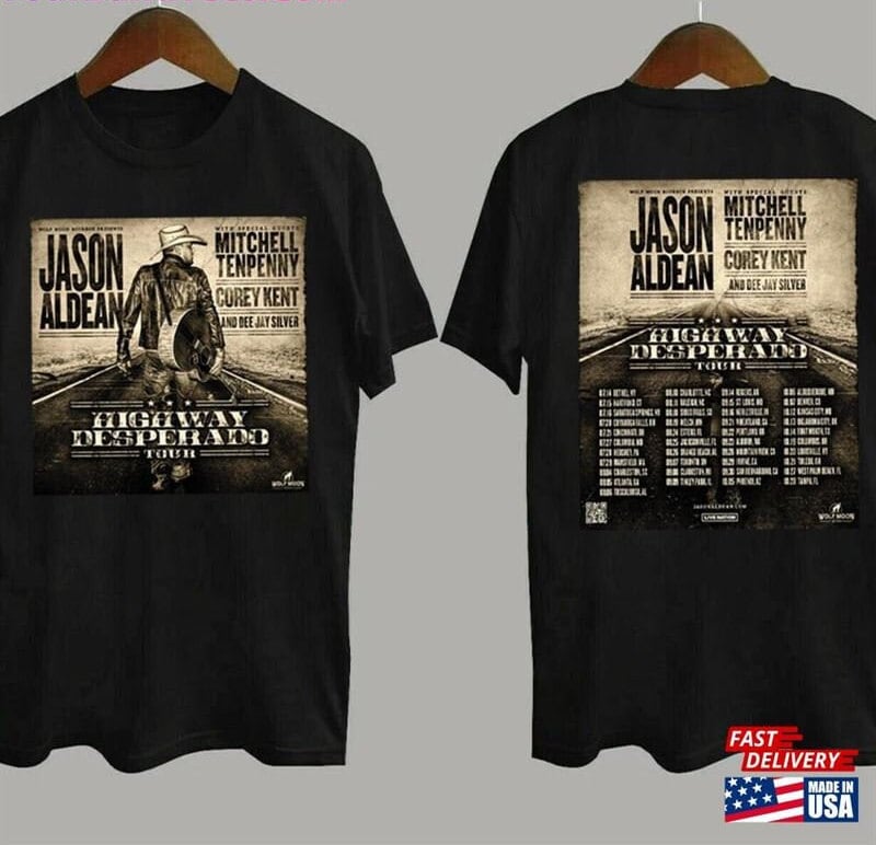 Jason Aldean Highway Desperado Tour 2023 Shirt, Vintage Jason Aldean Fan
