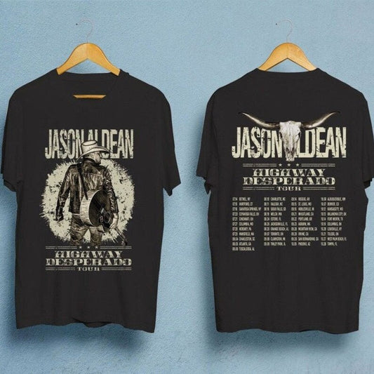 Vintage Jason Aldean 2023 Tour T-Shirt, Highway Desperado Tour