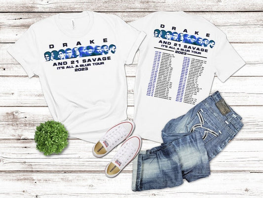 It's All A Blur Tour 2023 Shirt, Drake 21 Savage Shirt