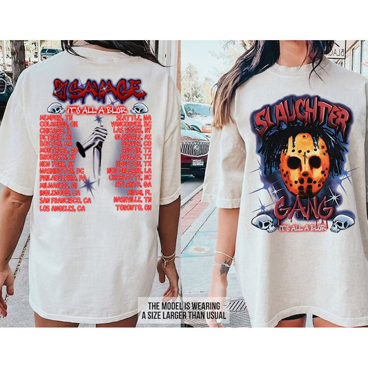 It's All A Blur Tour 2023 Two Sided T-Shirt, Drake 21 Savage Shirt