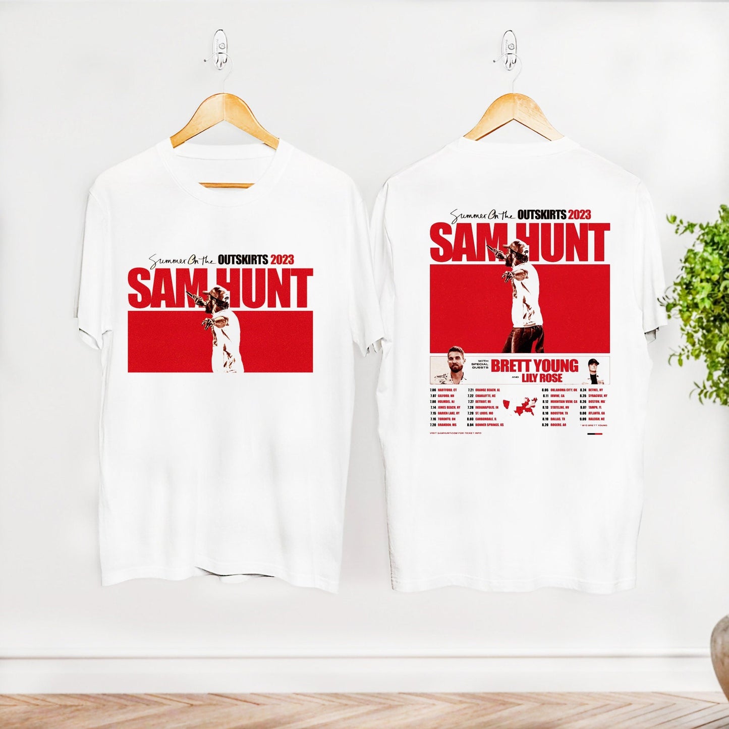 Sam Hunt Summer On The Outskirts 2023 Tour Shirt