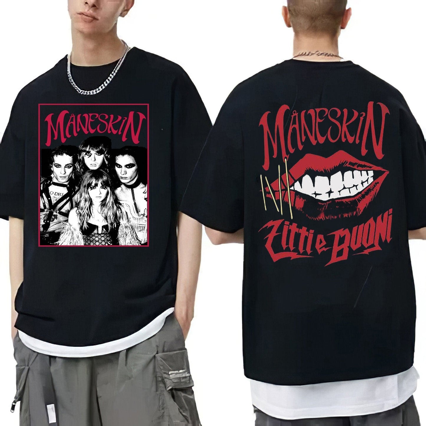 Mneskin Unisex Shirt, Vintage Maneskin Tour 2023 Tee