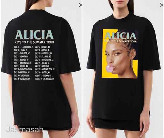 Alicia Keys Music Shirt World Tour 2023 T-Shirt, Alicia Keys Summer Tour 2023 Shirt