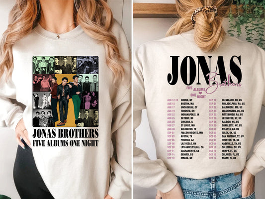 2 Sides Vintage Jonas Brothers C1717 Shirt, Jonas Brothers full album Shirt, Jonas Brothers Tour